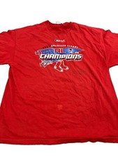 VTG Majestic Boston Red Sox 2007 AL Champions Red MLB Baseball T-Shirt picture
