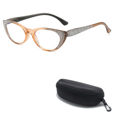Stylish Cat Eye Rhinestone Reading Glasses Diamond Eyeglasses Sparkling Readers picture