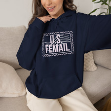 Funny USPS Hoodie Postal Sweatshirt U.S. Femail Mail Carrier Gift Gildan 18500 picture
