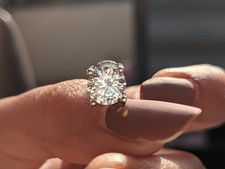 4Ct Round IGI Certified Lab Grown Solitaire Diamond Stud 14k White Gold Earrings picture