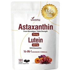 Astaxanthin 24mg with Lutein 40mg &Zeaxanthin 180 Softgels Triple Strength picture