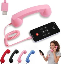 Type-C Retro Phone Handset Wired Headset for Android Voice Chat Live Streaming picture
