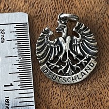 800 European Sterling Silver Vintage Deutschland Pendant Necklace  picture
