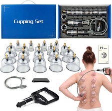 Cupping Therapy Set 19 Massage Cups for Back Physical with Hand Pump picture