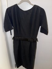 Vintage 50s 60s Black Silk Women’s Cocktail Dress picture