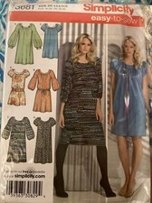 Simplicity 3681, Misses' Petite Dress in Two Lengths, Size 4-12, Sewing, NEW picture