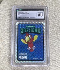 VeeFriends 2024 Super Stickers Passionate Parrot Blue CGC AU Limited /300 picture