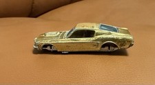 Vintage 1967 Hot Wheels Redline Custom Mustang Gold Blue Window NO WHEELS picture