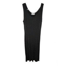 Ronni Nicole Vintage Black & White Pin Dot Sleeveless Maxi Dress - Size Small picture