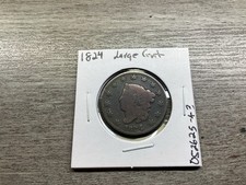 1824 Coronet Head Large Cent Key Date 201 Year Old 052625 43ek picture