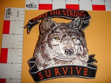 Vintage Wolf Patch Only the strong Survive picture