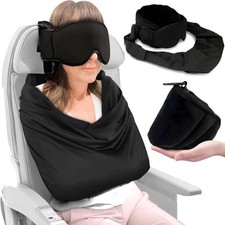 3-in-1 Travel Sleep Mask Pillow – Adjustable Neck Support Pillow for Airplane US picture