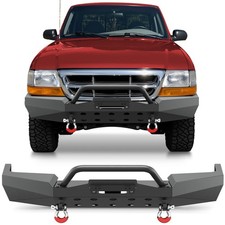 For 1998-2011 Ford Ranger Modular Front Black NEW Winch Bumper with Bull Bar picture