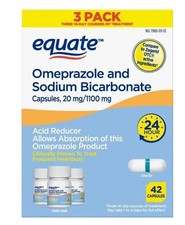 Equate Omeprazole 20mg / Sodium Bicarbonate 1100mg Acid Reducer 42 Capsules picture