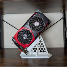GPU Trophy Display Stand for PCIe Graphics Cards - Black or White picture