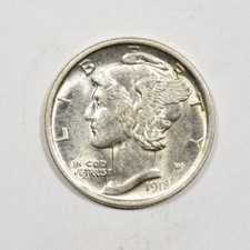 1918-D MERCURY DIME ~ NICE CHOICE BU UNCIRCULATED picture