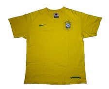 Vintage Nike 2006 World Cup Brazil National Soccer T Shirt Mens M Cotton Brasil picture