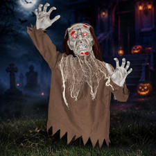 Halloween Creepy Animatronic Zombie Groundbreaker Outdoor Decor with Light up Ey picture
