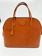 Pourchet Paris Vintage Leather Bolide Style Handbag Cognac Brown Made in France picture
