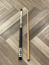 HANS DELTA GJ-3 Pool Cue Stick Blue and Gray Maple - 18oz Weight - Used 2 pc picture