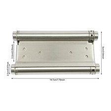 2 PCS Stainless Steel Cafe Saloon Door Self Closing Double Action Spring Hinges picture