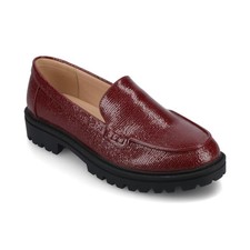 Women's Journee Collection Erika Lug Sole Loafers Oxblood picture