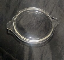 Vintage PYREX Lid 470-C (6) Replacement Lid Only Round Clear Glass Tab Handles picture