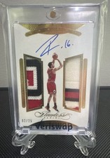 2015-16 Panini Flawless Pau Gasol Dual Patch Auto /25 Bulls Game Worn 🔥🔥 picture