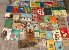 Lot 50 Vintage 1940s-60s Childrens Nature Science Books Readers Unitext Ex-Lib picture
