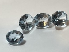 Natural Aquamarine Gemstone Lot 8.90 CTW Faceted Oval Blue Gemologist Verified picture