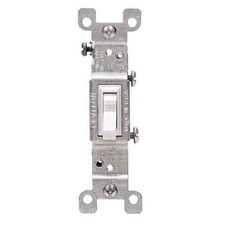 Leviton M22-01451-2wm Residential Grand Toggle Switch, White, 15 Amp picture