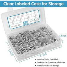 500pcs Pop Rivets Assortment Kit Aluminum Blind Rivets 14 Sizes Blind Rivet Set picture