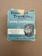 1957 -1960’s Dinsmore Auto Travelite Illuminated Compass Flint MI Vintage picture