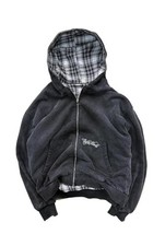 Men's y2k hoodie, fashionable checkered sportswear, casual jacket, hip-hop st... picture