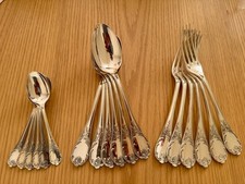 CHRISTOFLE MARLY – 18-Piece Silver-Plated Flatware Set – 6 Forks, 6 Spoons & 6 picture