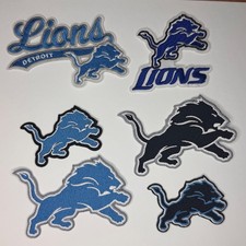 Detroit Lions iron on patch Black and White picture