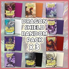 Random Dragon Shield 60 Sleeves Pack x3 Japanese Size🐉for YuGiOh Random Model picture