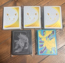 Lot of 6 Pokemon Card Sleeves Packs sealed (390Total) 4x 30th 1x Ascended 1x PB picture