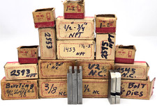 Lot of 18 Miscellaneous Collins Brand Pipe Beveling & Bolt Die Sets Vintage picture