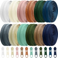 12 Pieces 36 Yards Sewing Zippers Tapes by The Yard Nylon Coil Zipper Rolls B... picture