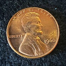 1960 P Lincoln Memorial 1C Business Strike Copper RD KM#201a DD picture