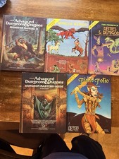 Advanced Dungeons & Dragons 1st ed. Lot Of 5  Monster Manual Fiend Folio Deities picture