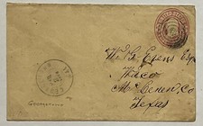 RARE 1866 GEORGETOWN CALIFORNIA EL DORADO COUNTY COVER SENT TO WACO TEXAS picture