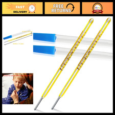 2PCS Oral & Rectal Thermometer Set for Adults & Kids - Glass Basal Body Thermome picture