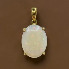 Vintage H. Stern 18K Yellow Gold Natural Opal Pendant 3.48ct picture