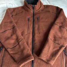 Kuhl Jacket Mens Large Orange Rust Interceptr Full Zip Pocketes Outdoor Hiking picture