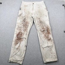 Dickies Mens Painter Pants White Distressed Paint Splatter 32x34 Workwear picture
