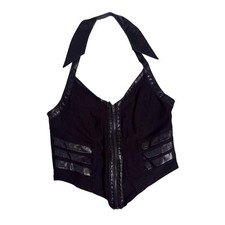Killstar Size Large Black Gothic Halter Top Sleeveless Grunge Rave Festival Goth picture