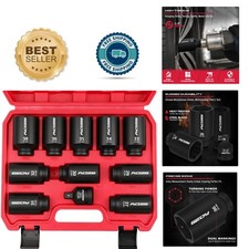 Versatile 11-Piece Metric Deep Impact Socket Set for Truck and Automotive Needs picture