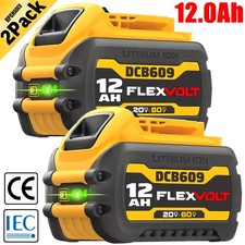 2PCS 12.0AH DCB609-2 20V/60V MAX FLEXVOLT Lithium Ion Battery For DEWALT DCB612 picture